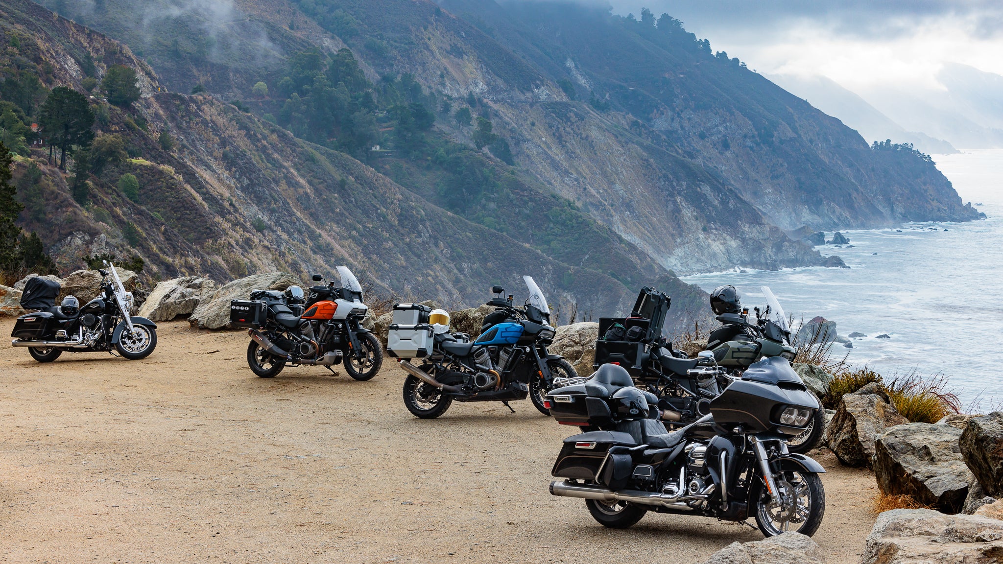 Load video: Pacific Coast Highway on a Harley-Davidson